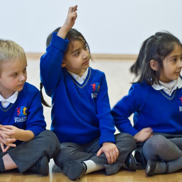 Children raising hand